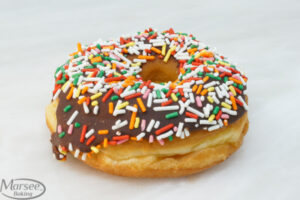 Chocolate Raised Ring with Rainbow Sprinkles Donut - 6pk