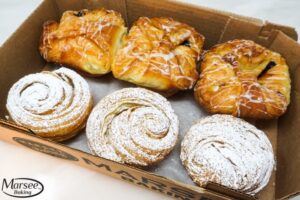 Assorted Gourmet Danish - Large 3 each marionberry cream cheese cup, merendine bun - 6ct