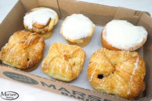 Assorted Gourmet Danish - Large - 3 each marionberry cream cheese cup, cinnamon roll cream cheese - 6ct