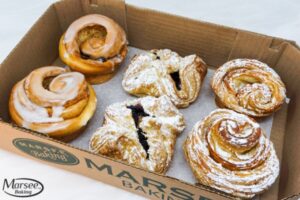 Assorted Gourmet Danish - standard - 2ea merendine, cinnroll, marionfaz - 6ct